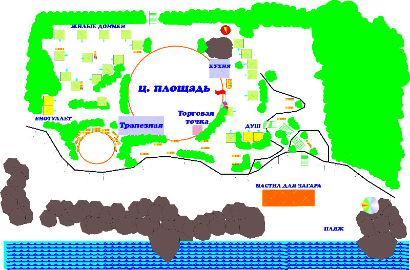 карта лагеря